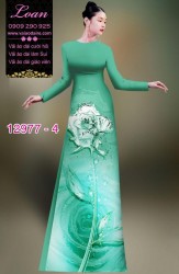 Vải áo dài hoa in 3D