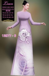Vải áo dài hoa in 3D