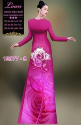 Vải áo dài hoa in 3D