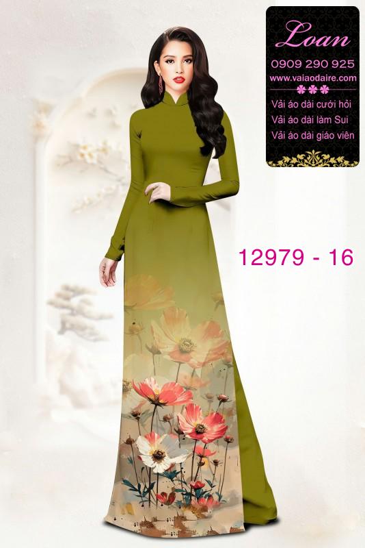 Vải áo dài hoa in 3D