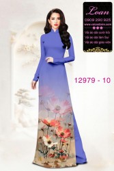 Vải áo dài hoa in 3D