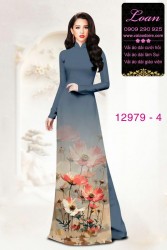 Vải áo dài hoa in 3D