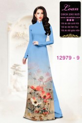 Vải áo dài hoa in 3D