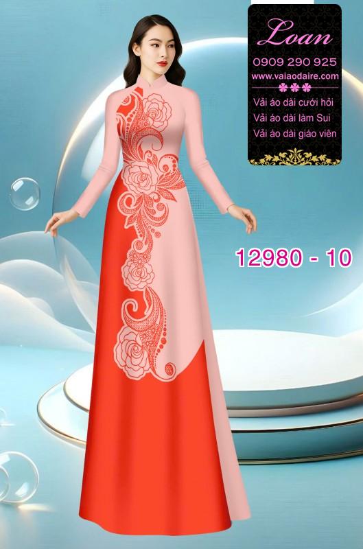 Vải áo dài in 2 da lụa Mã Não
