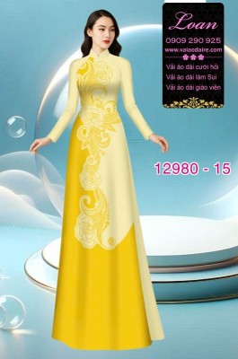 Vải áo dài in 2 da lụa Mã Não-12980