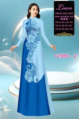 Vải áo dài in 2 da lụa Mã Não-12980