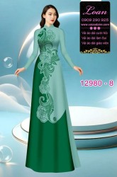 Vải áo dài in 2 da lụa Mã Não