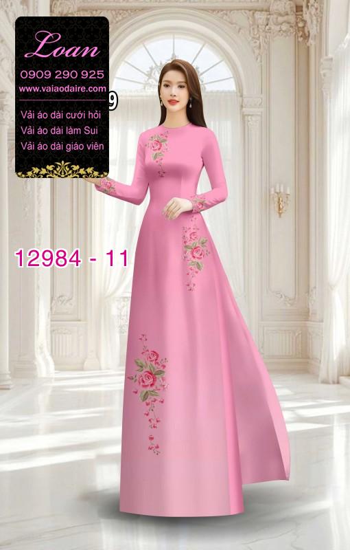 Vải áo dài hoa in 3D