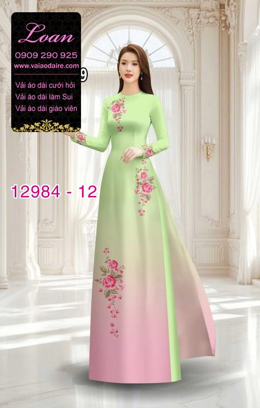 Vải áo dài hoa in 3D