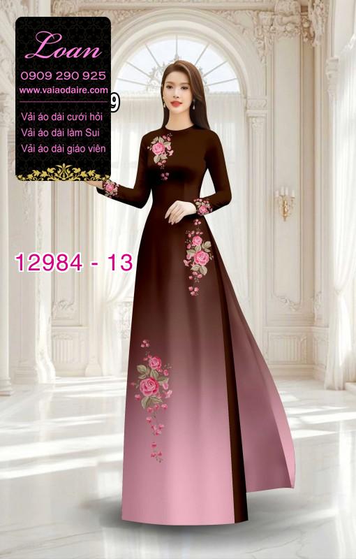 Vải áo dài hoa in 3D