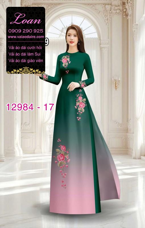 Vải áo dài hoa in 3D