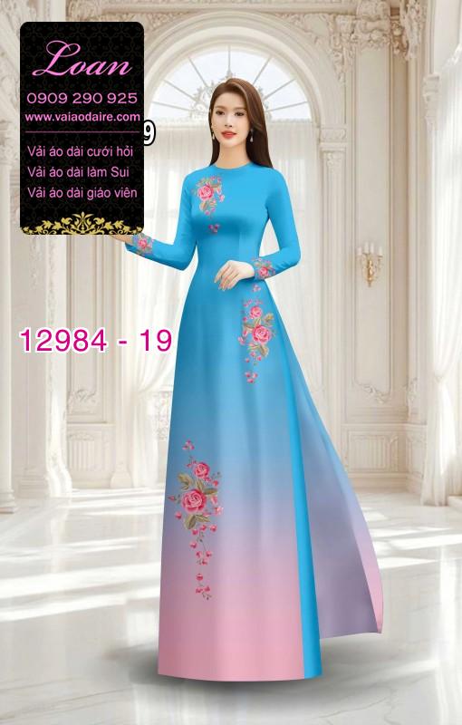 Vải áo dài hoa in 3D