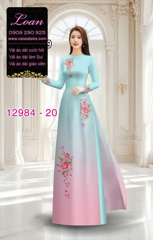 Vải áo dài hoa in 3D