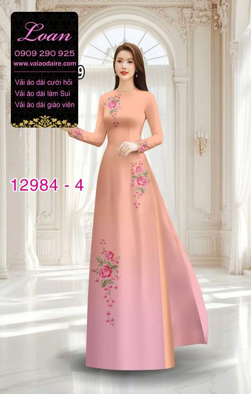 Vải áo dài hoa in 3D