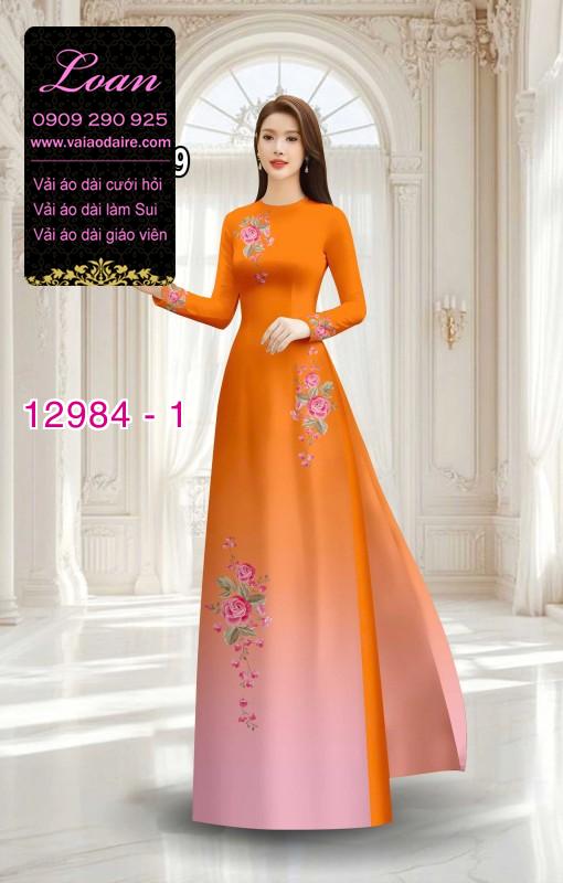 Vải áo dài hoa in 3D