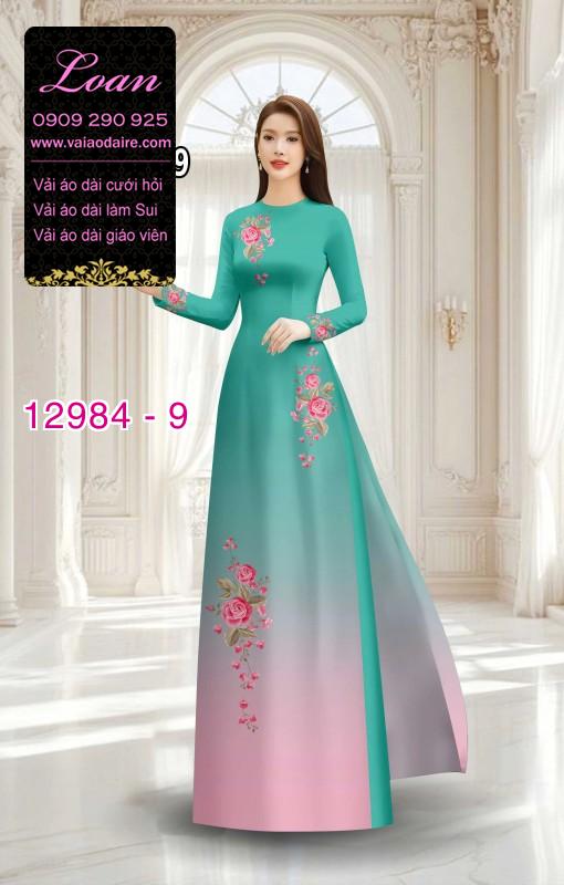 Vải áo dài hoa in 3D