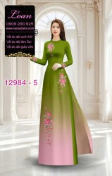 Vải áo dài hoa in 3D