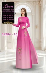Vải áo dài hoa in 3D