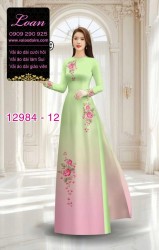 Vải áo dài hoa in 3D