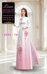 Vải áo dài hoa in 3D