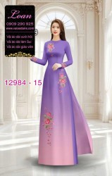 Vải áo dài hoa in 3D