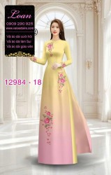 Vải áo dài hoa in 3D