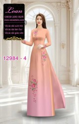 Vải áo dài hoa in 3D