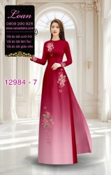 Vải áo dài hoa in 3D