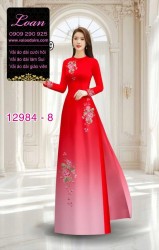 Vải áo dài hoa in 3D