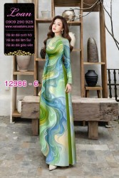 Vải áo dài vệt màu in 3D