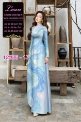 Vải áo dài vệt màu in 3D