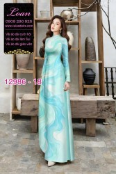 Vải áo dài vệt màu in 3D
