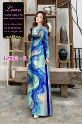 Vải áo dài vệt màu in 3D