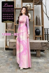 Vải áo dài vệt màu in 3D