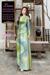 Vải áo dài vệt màu in 3D