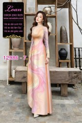 Vải áo dài vệt màu in 3D