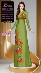 Vải áo dài hoa phượng in 3D