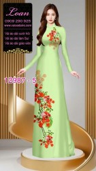 Vải áo dài hoa phượng in 3D