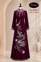 Vải áo dài kết pha lê sang trọng