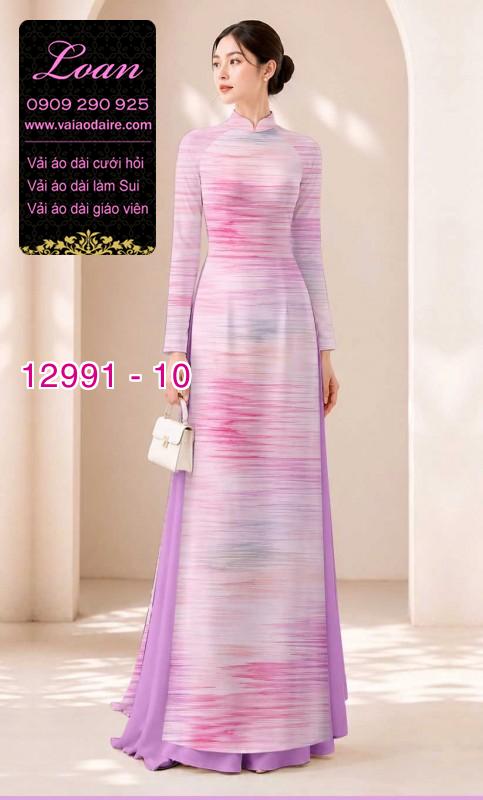 Vải áo dài vệt màu in 3D