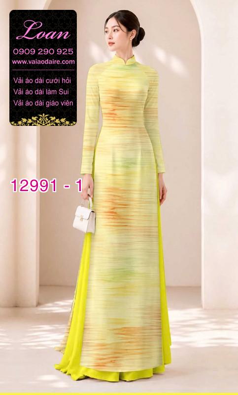 Vải áo dài vệt màu in 3D