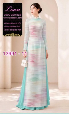 Vải áo dài vệt màu in 3D-