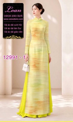 Vải áo dài vệt màu in 3D-DT 12991