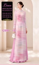 Vải áo dài vệt màu in 3D