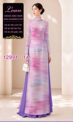 Vải áo dài vệt màu in 3D