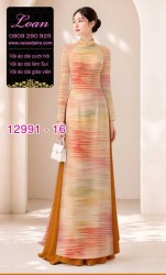 Vải áo dài vệt màu in 3D