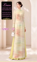 Vải áo dài vệt màu in 3D