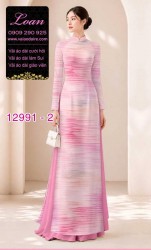 Vải áo dài vệt màu in 3D