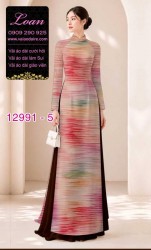 Vải áo dài vệt màu in 3D