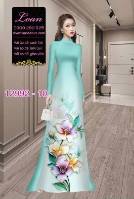 Vải áo dài hoa in 3D-